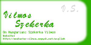 vilmos szekerka business card